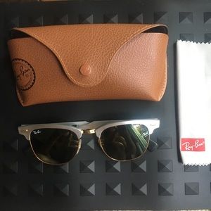 Ray Ban Clubmasters Silver Sunglasses